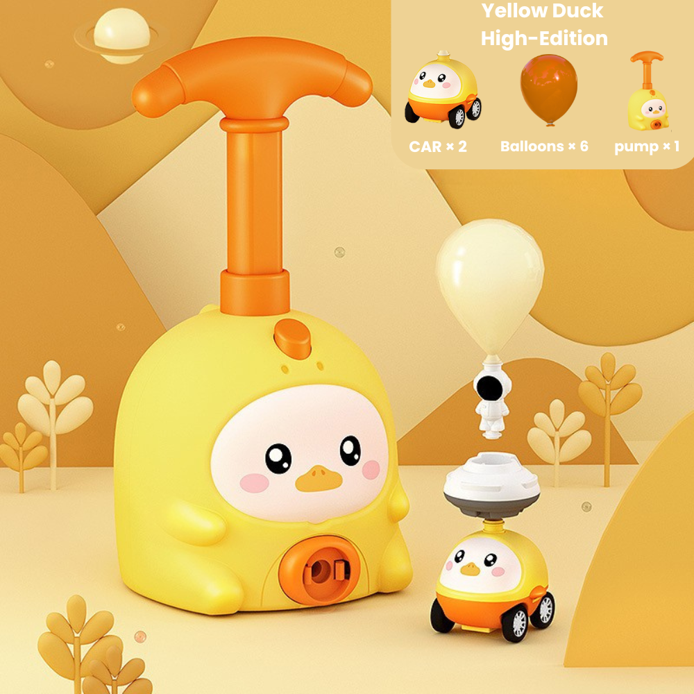 Yellow Duckling Air Powered Car Launcher Set
