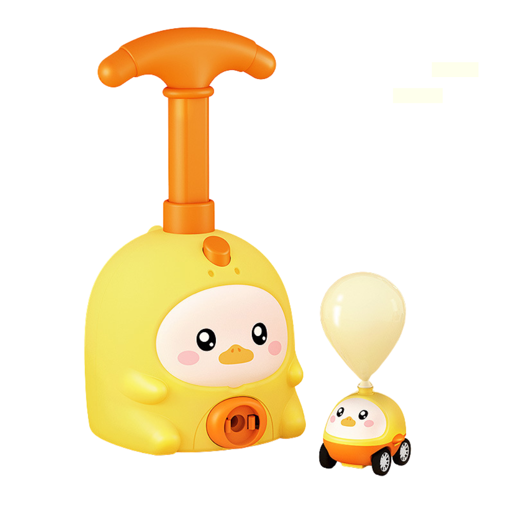 Yellow Duckling Air Powered Car Launcher Set