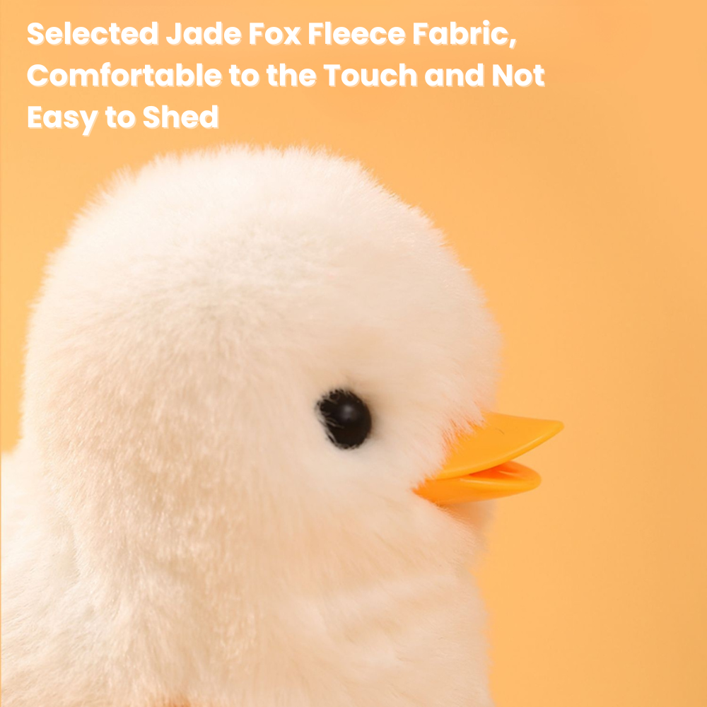 Cute White Wind-Up Jumping Duck Toy