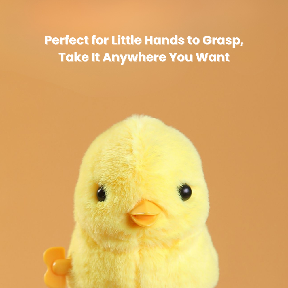 Cute White Wind-Up Jumping Duck Toy