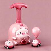 Pink Piggy Air Powered Car Launcher Set