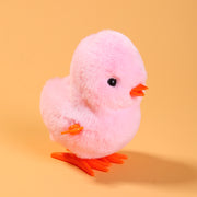 Cute Pink Wind-Up Jumping Chicken Toy